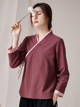 Retro Oriental Charm  Solid Color Clasp Top